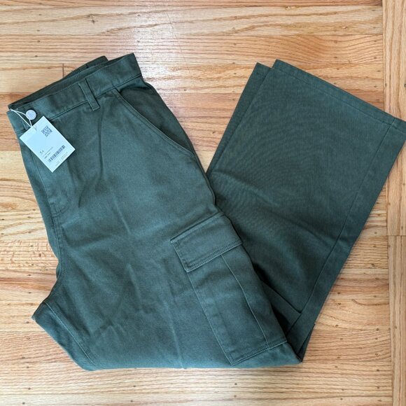 OAK & FORT Cargo Pocket Pant - Olive Green (Oak + Fort) - Picture 4 of 5